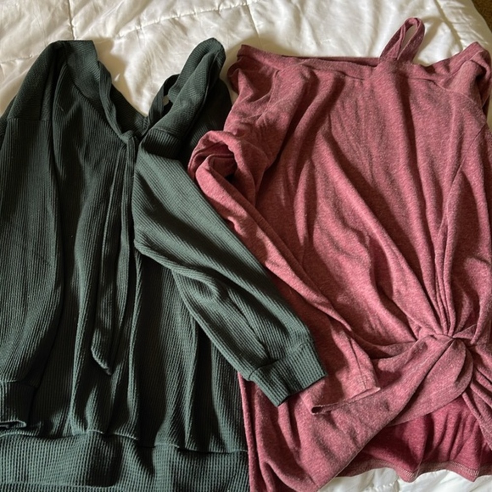 Assorted Tops in Green and Purple